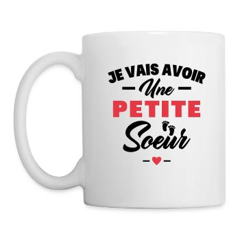 Je vais avoir une petite sœur - Mug blanc - blanc - Gauche
