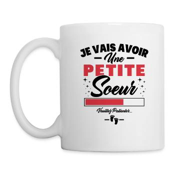 Je vais avoir une petite sœur - Mug blanc - blanc - Gauche