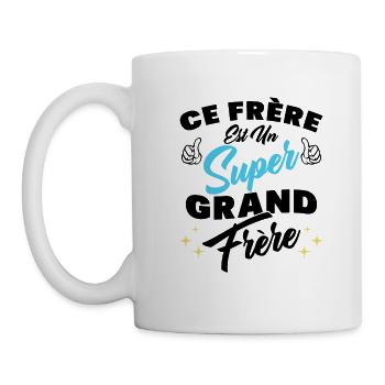 ce frère est un super grand frère - Mug blanc - blanc - Gauche
