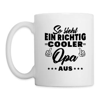 So sieht ein richtig cooler Opa aus Großvater - Tasse - Weiß - Links
