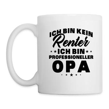 Ich Bin Kein Rentner Ich Bin Professioneller Opa - Tasse - Weiß - Links