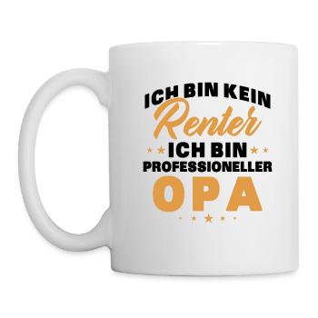 Ich Bin Kein Rentner Ich Bin Professioneller Opa - Tasse - Weiß - Links