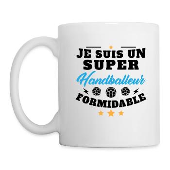 Humour Super Handballeur formidable Handball - Mug blanc - blanc - Gauche