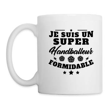 Humour Super Handballeur formidable Handball - Mug blanc - blanc - Gauche