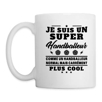 Humour Super Handballeur Humoristique Handball - Mug blanc - blanc - Gauche