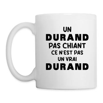 Homme Durand pas chiant Cadeau humour pour Durand - Mug blanc - blanc - Gauche