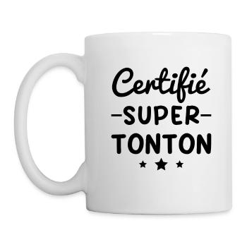 Homme Certifié Super Tonton Cadeau Pour Un Tonton - Mug blanc - blanc - Gauche
