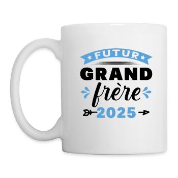 Futur Grand Frère 2025 Enfant Annonce grossesse - Mug blanc - blanc - Gauche