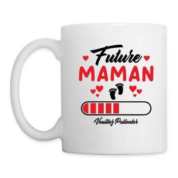 Future Maman Cadeau Nouvelle Naissance Future Mama - Mug blanc - blanc - Gauche