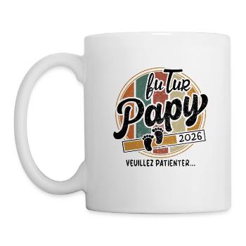 Futur Papy 2026 Cadeau Annonce Grossesse - Mug blanc - blanc - Gauche