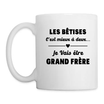Je Vais Être Grand Frère Enfant Futur Grand Frère - Mug blanc - blanc - Gauche