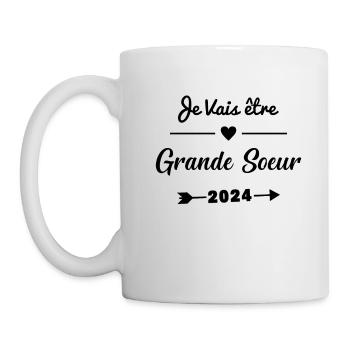 Je Vais être Grande Soeur 2024 - Mug blanc - blanc - Gauche