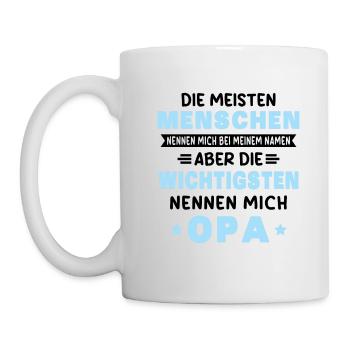 Die aller wichtigsten nennen mich opa - Tasse - Weiß - Links
