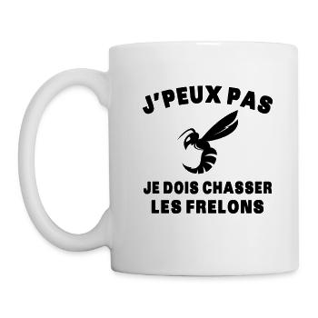 Chasseur de frelons Insecte J'peux pas humour - Mug blanc - blanc - Gauche