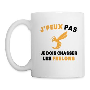Chasseur de frelons Insecte J'peux pas humour - Mug blanc - blanc - Gauche