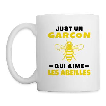 Amoureux Des Abeilles Un Garçon Apiculteur Abeille - Mug blanc - blanc - Gauche