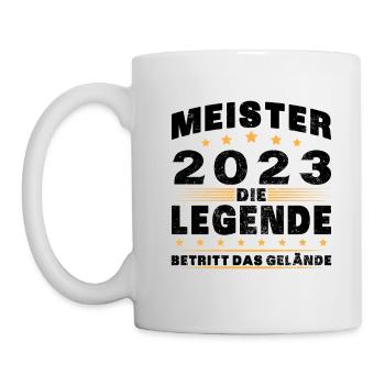Meister 2023 Die Legende Betritt Das Gelände - Tasse - Weiß - Links