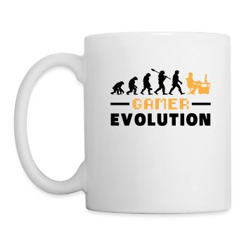 Gamer Evolution Vintage Geschenk - Tasse - Weiß - Links