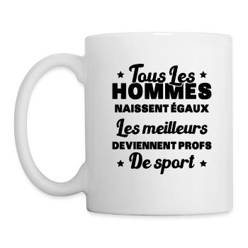 Les meilleurs hommes deviennent profs de sport - Mug blanc - blanc - Gauche