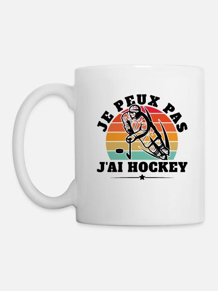 j'peux pas j'ai hockey - Mug blanc - blanc