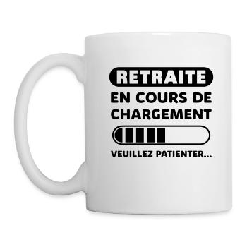 Départ En Retraite Humour Retraite En Cours - Mug blanc - blanc - Gauche