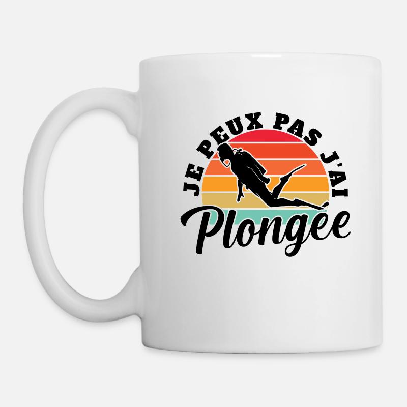 Je Peux Pas J'ai Plongée Diving Cadeau Plongeur - Mug blanc - blanc