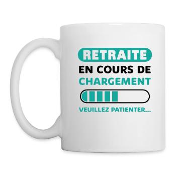 Départ En Retraite Humour Retraite En Cours - Mug blanc - blanc - Gauche