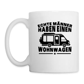 Wohnmobil Caravans Wohnwagen echte Männer - Tasse - Weiß - Links
