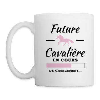 future cavalière - spécial maternité - Mug blanc - blanc - Gauche