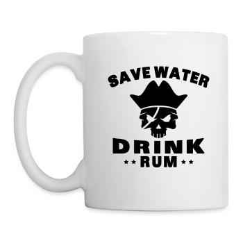 Save water drink rum - Mug - white - Left