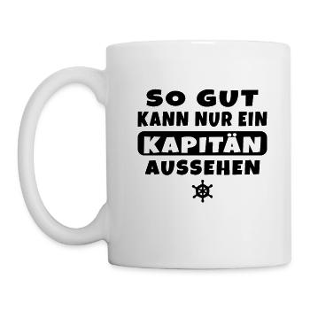 So gut kann nur ein Kapitän aussehen - Tasse - Weiß - Links