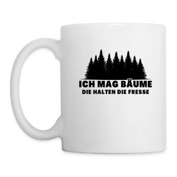 Ich Mag Bäume Die Halten Die Fresse - Tasse - Weiß - Links