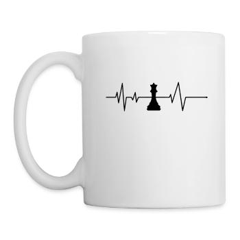 Schach Herzschlag - Tasse - Weiß - Links