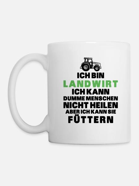 Ich bin Landwirt Landwirtschaft Landwirt Traktor - Tasse - Weiß