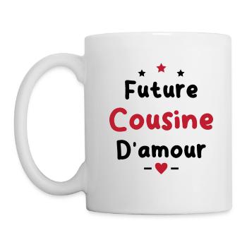 Future cousine d'amour - Mug blanc - blanc - Gauche