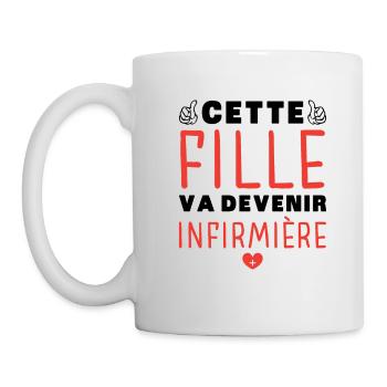 fille va devenir infirmière - Future infirmière - Mug blanc - blanc - Gauche