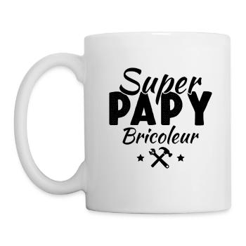 super papy bricoleur - Mug blanc - blanc - Gauche