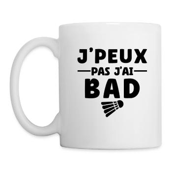 Je Peux Pas J'ai Badminton - Mug blanc - blanc - Gauche