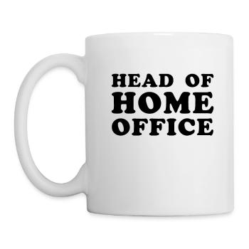 Head Of Home Office Worker Freelancer - Mug - white - Left