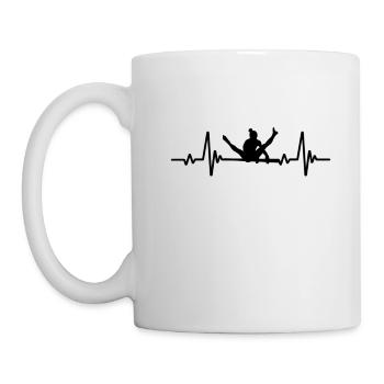 Gymnastin Herzschlag Linie Geschenk Damen Mädchen - Tasse - Weiß - Links