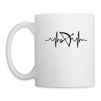 Fréquence cardiaque du tir à l’arc - Mug blanc - blanc - Gauche