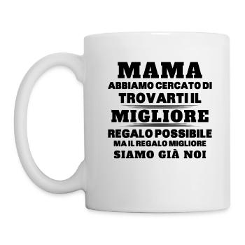 Donna Mamma Migliore Del Mondo Figlio Figlia Festa - Tasse - Weiß - Links