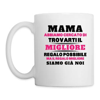 Donna Mamma Migliore Del Mondo Figlio Figlia Festa - Mug blanc - blanc - Gauche