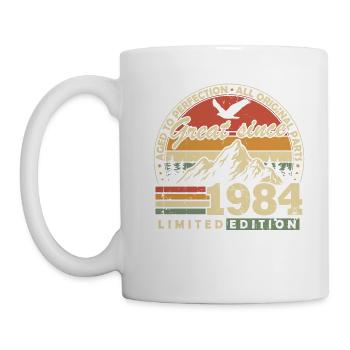 Great Since 1984 Vintage Vintage Birthday - Mug - white - Left