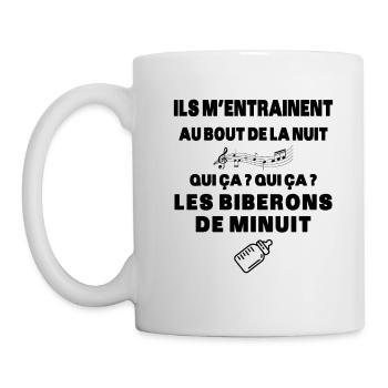 Biberons de Minuit Humour Naissance Humour Cadeau - Mug blanc - blanc - Gauche