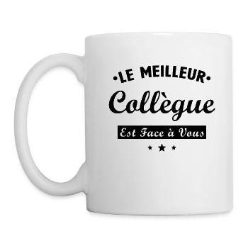 Collègue de travail cadeau humour de bureau - Mug blanc - blanc - Gauche