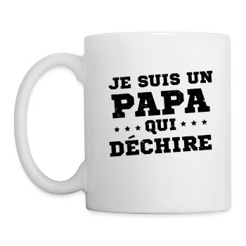 Je suis un Papa Qui Déchire Super Cadeau pour Papa - Mug blanc - blanc - Gauche