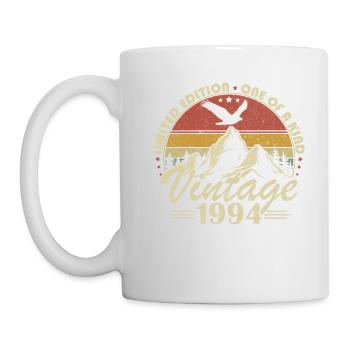 Vintage 1994 Cadeau Anniversaire Née en 1994 - Mug blanc - blanc - Gauche