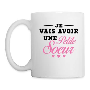 Je Vais Avoir Une Petite Sœur Cadeau Future Soeur - Mug blanc - blanc - Gauche