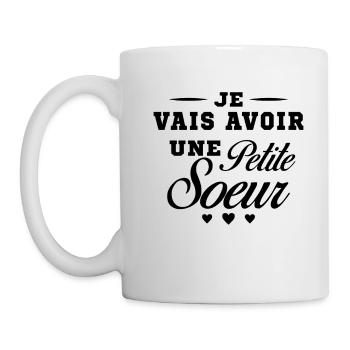 Je Vais Avoir Une Petite Sœur Cadeau Future Soeur - Mug blanc - blanc - Gauche
